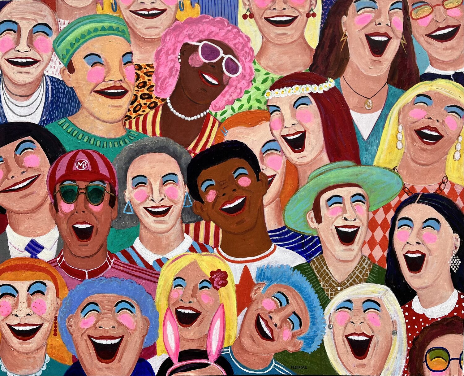 Just laugh María Burgaz Original painting for sale