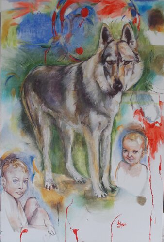 Romulus and Remus by Anette Vargas, Painting for Sale on Select