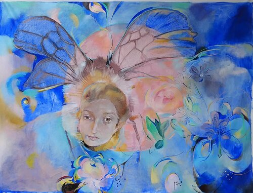 The bee by Anette Vargas, Painting for Sale on Select