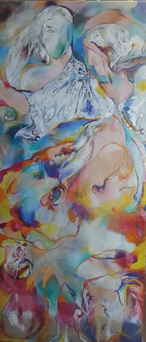 Amor and Psyche by Anette Vargas, Painting for Sale on Select