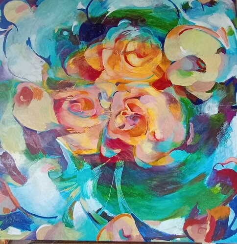 Flowers by Anette Vargas, Painting for Sale on Select