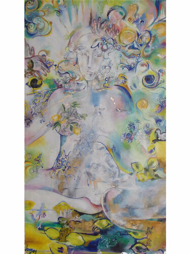 Zitronen by Anette Vargas, Painting for Sale on Select