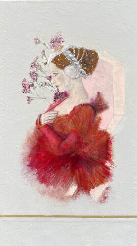 La dame rouge by Karenina Fabrizzi, Painting for Sale on Select