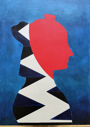 The body as a container /Blue Lei by Karenina Fabrizzi, Drawing for Sale on Select