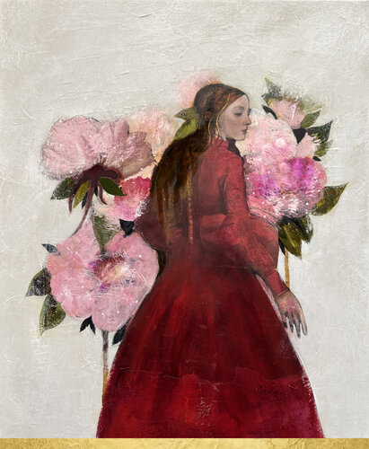 The Quiet Bloom Within B by Karenina Fabrizzi, Painting for Sale on Select