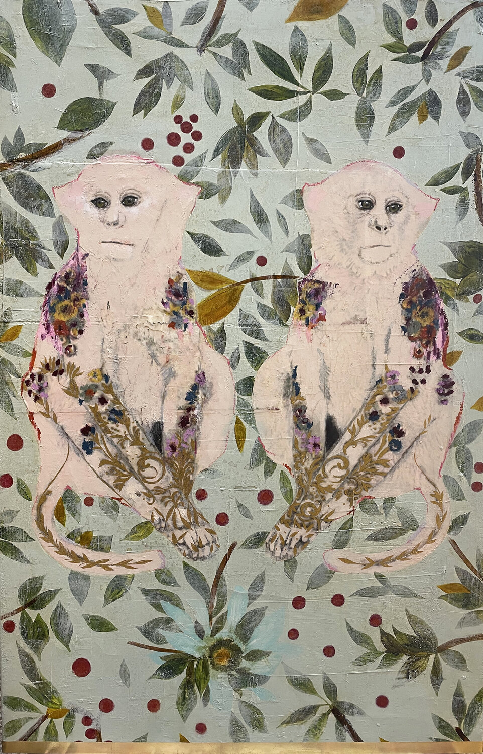 Whispers Amongst the Foliage /tuquoise Karenina Fabrizzi Original painting for sale