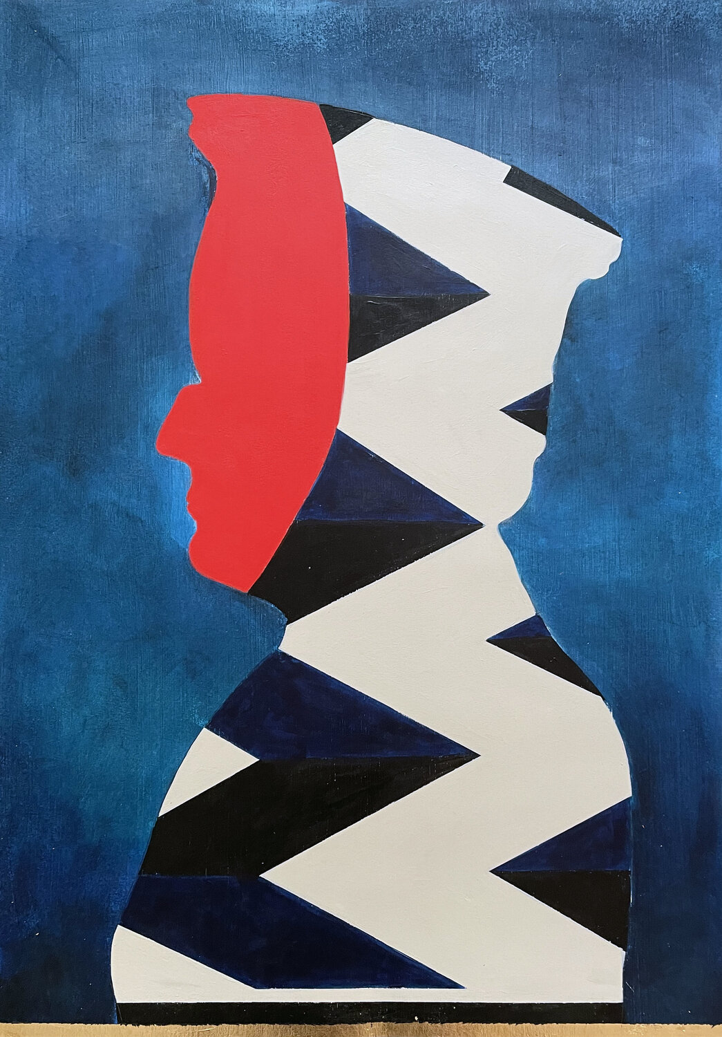 The body as a container /Blue & red lui Karenina Fabrizzi Drawing for sale
