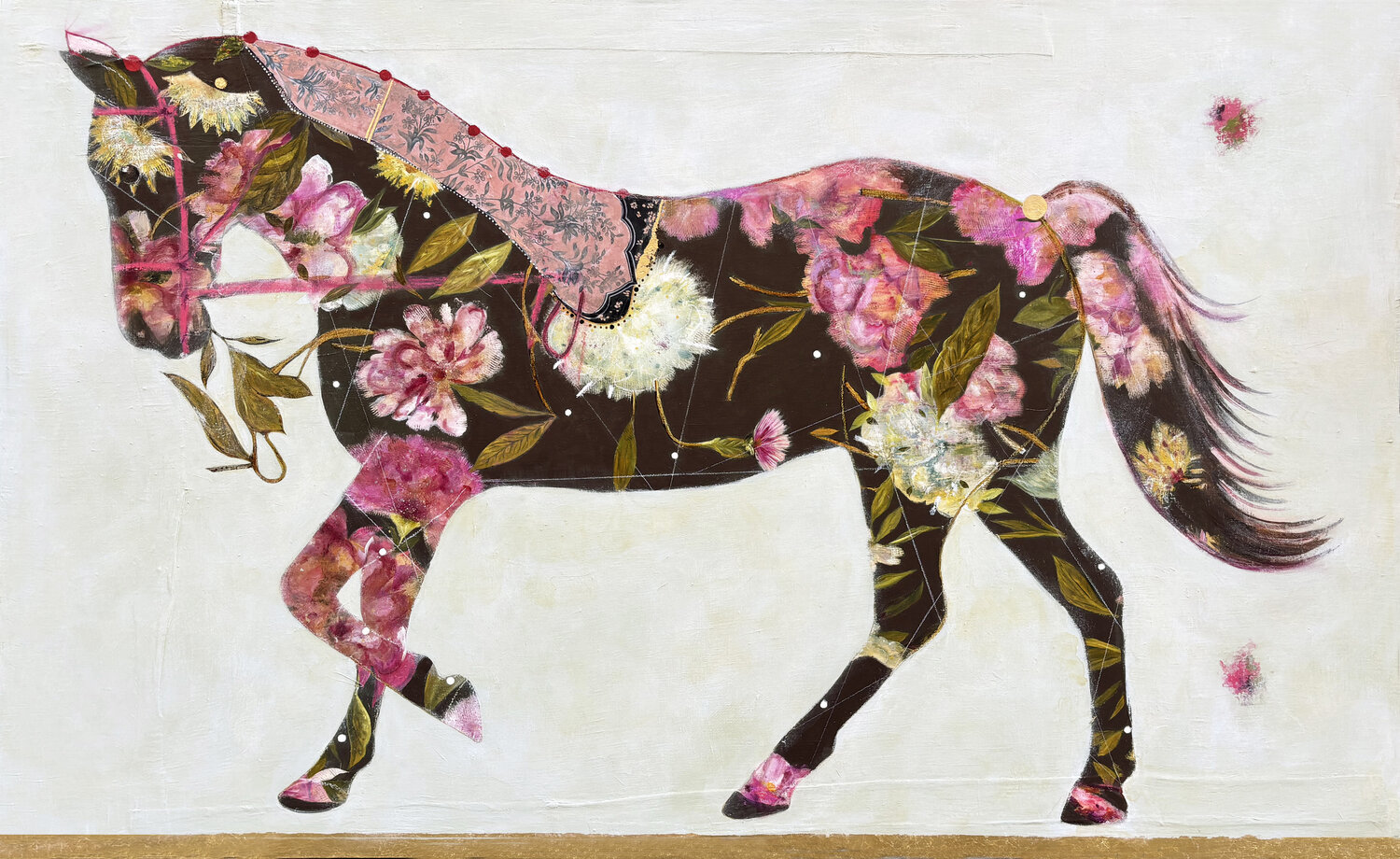 Equestrian Elegance: Tapestries Of Time III Karenina Fabrizzi Original painting for sale