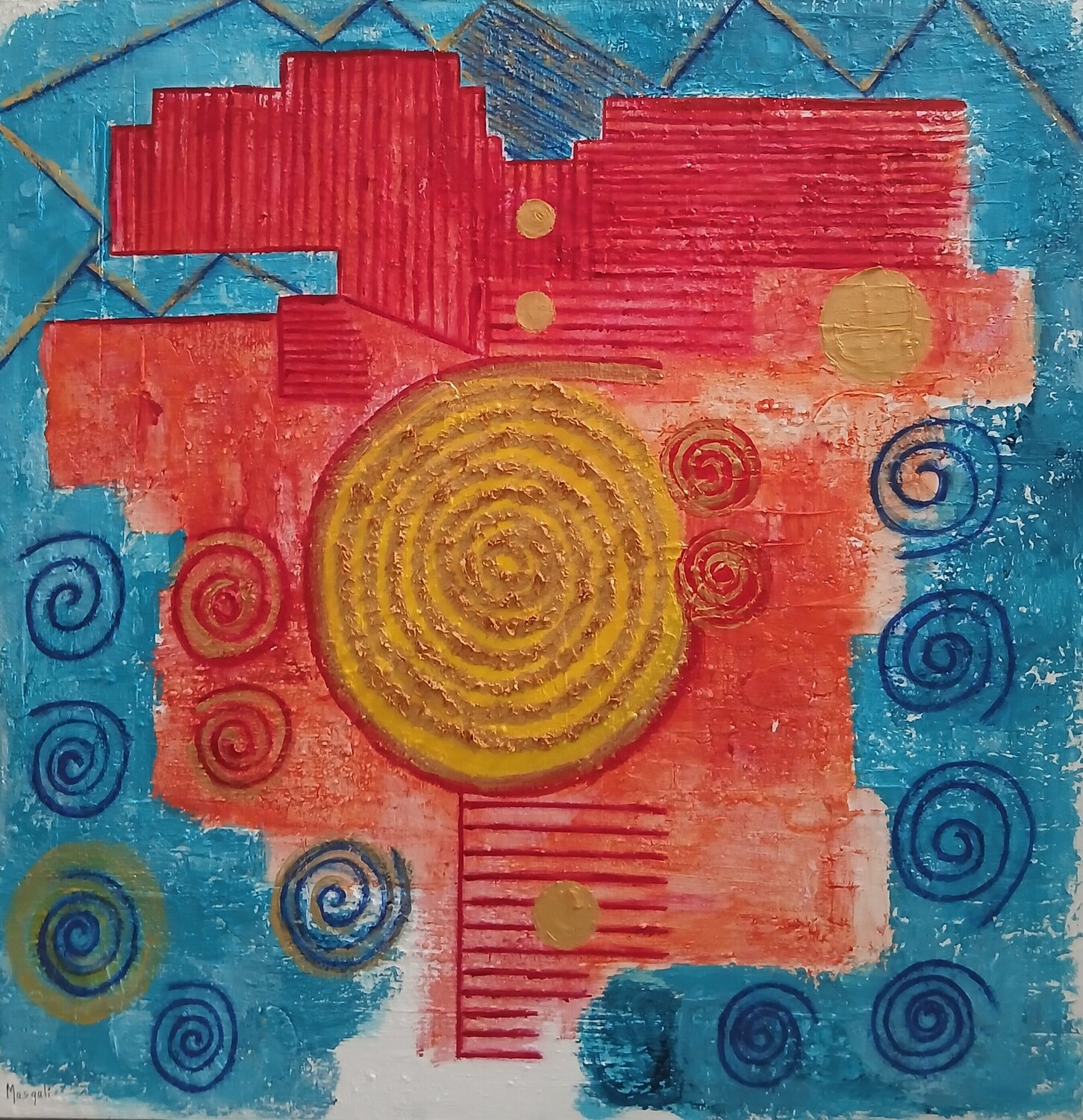 Somos luz Masqali Original painting for sale