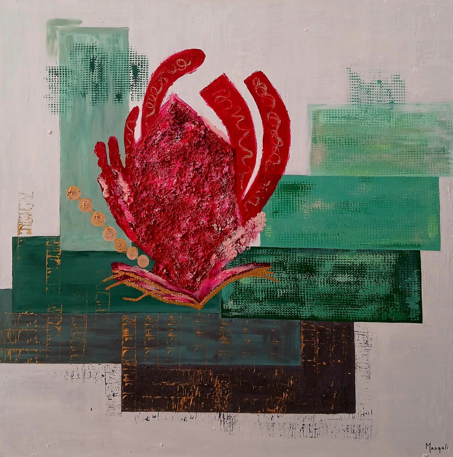 Corazon de Cristal Masqali Original painting for sale