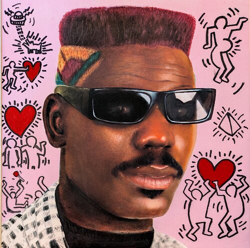 Papi François Loves by Ezequiel Martinez Llaser, Painting for Sale on Select