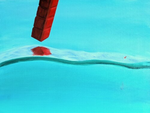 A Piece Outside the World by Ezequiel Martinez Llaser, Painting for Sale on Select