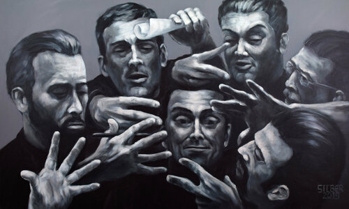 Hunting II by Prof. Gerhard Silber, Painting for Sale on Select