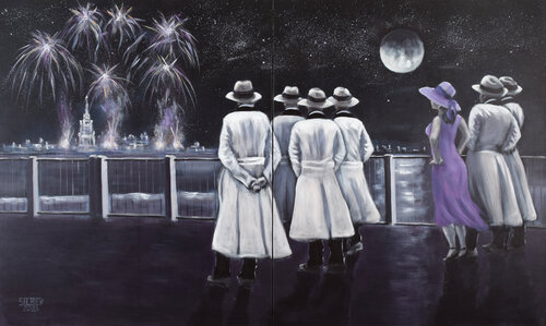 Infinity by Prof. Gerhard Silber, Painting for Sale on Select