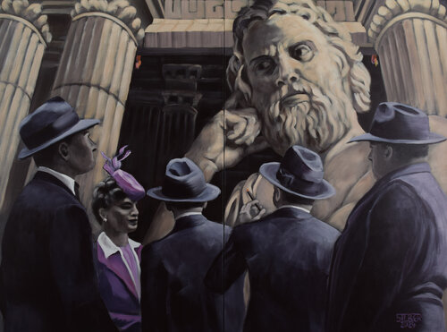 Deus ex machina II by Prof. Gerhard Silber, Painting for Sale on Select