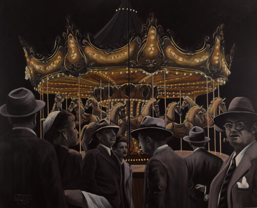 Jahrmarkt der Eitelkeiten by Prof. Gerhard Silber, Painting for Sale on Select