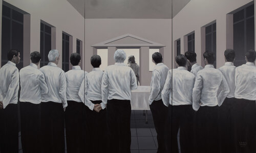 Der Verrat I by Prof. Gerhard Silber, Painting for Sale on Select