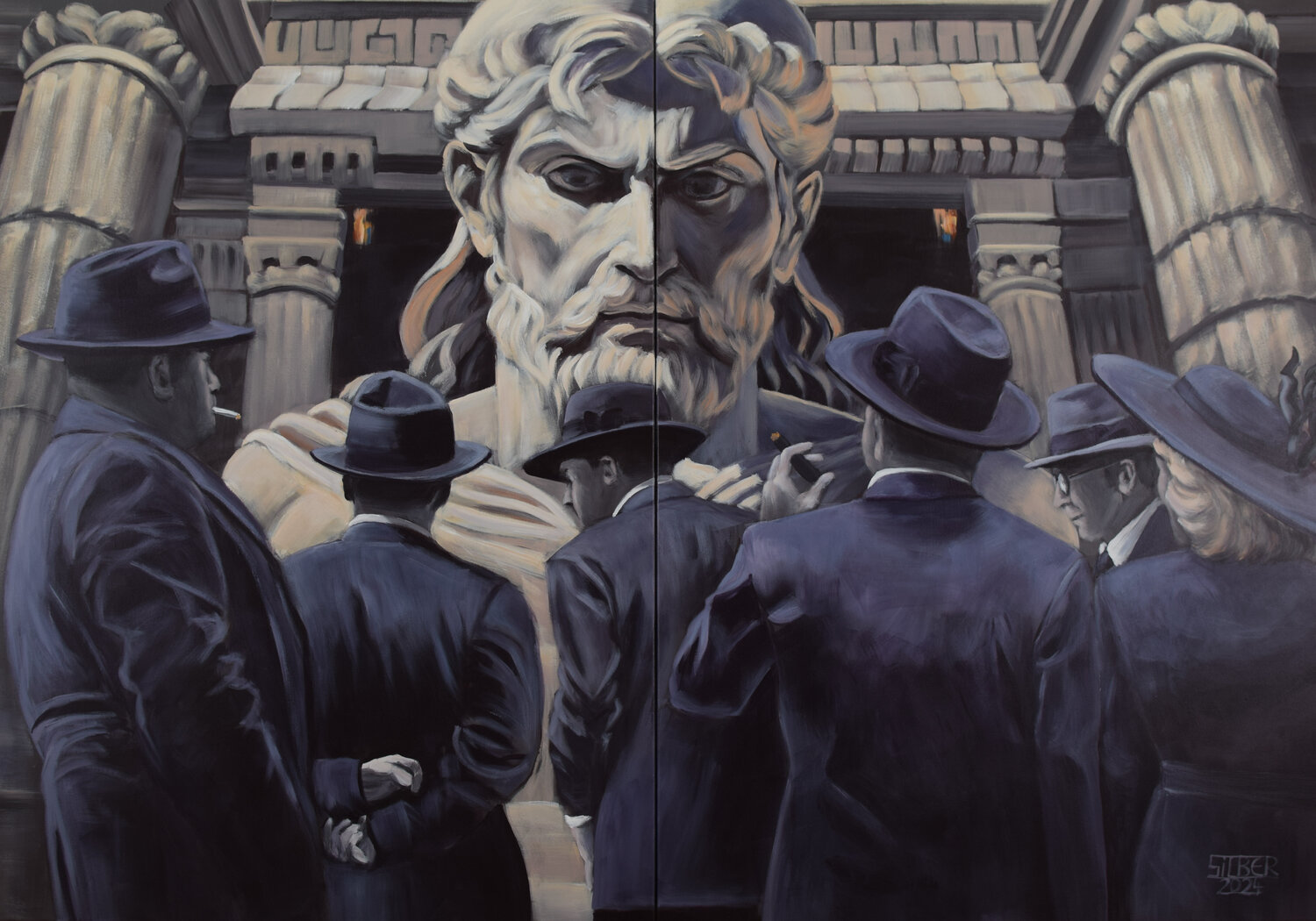 Deus ex machina I Prof. Gerhard Silber Original painting for sale