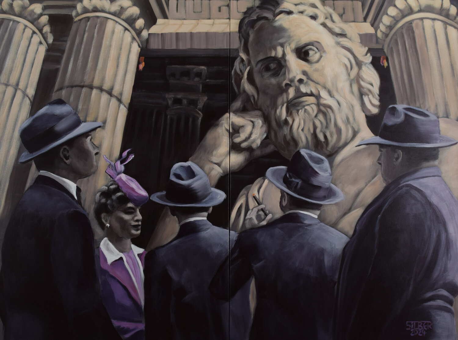 Deus ex machina II Prof. Gerhard Silber Original painting for sale