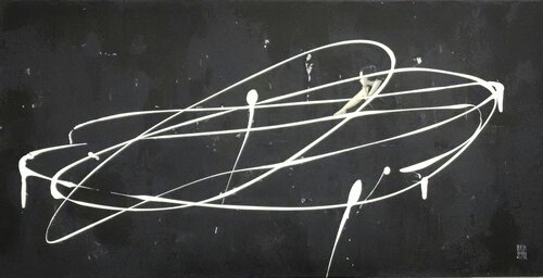(Nothing is ever) just black and white by Anja Spagl, Painting for Sale on Select