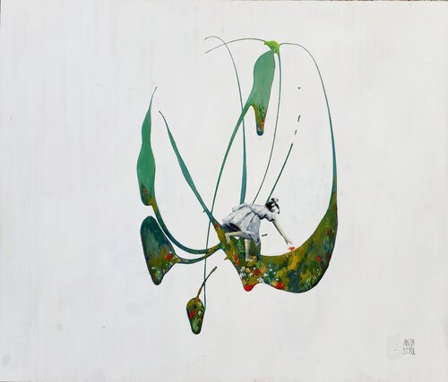 The secret Garden within II by Anja Spagl, Painting for Sale on Select