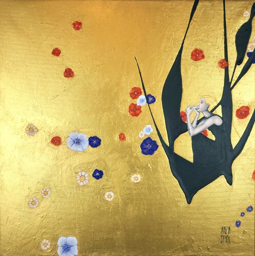 Golden Reverie by Anja Spagl, Painting for Sale on Select