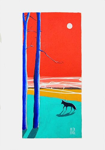 Mystical Midnight by Anja Spagl, Painting for Sale on Select