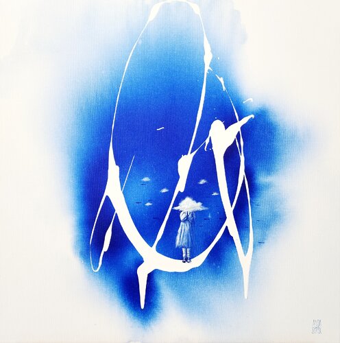 The human mind is like an ocean II by Anja Spagl, Painting for Sale on Select