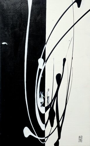 Ying & Yang by Anja Spagl, Painting for Sale on Select