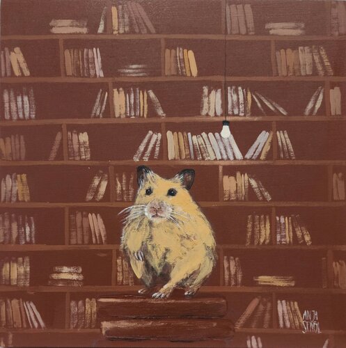 "Gold Hamster" by Anja Spagl, Painting for Sale on Select
