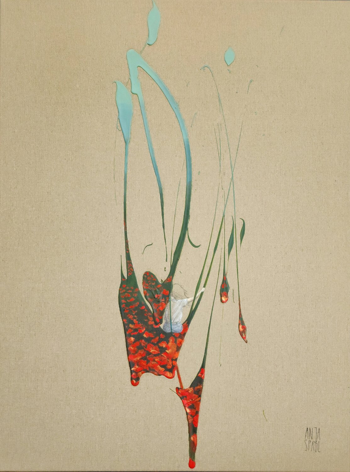 The imaginary Garden Anja Spagl Original painting for sale