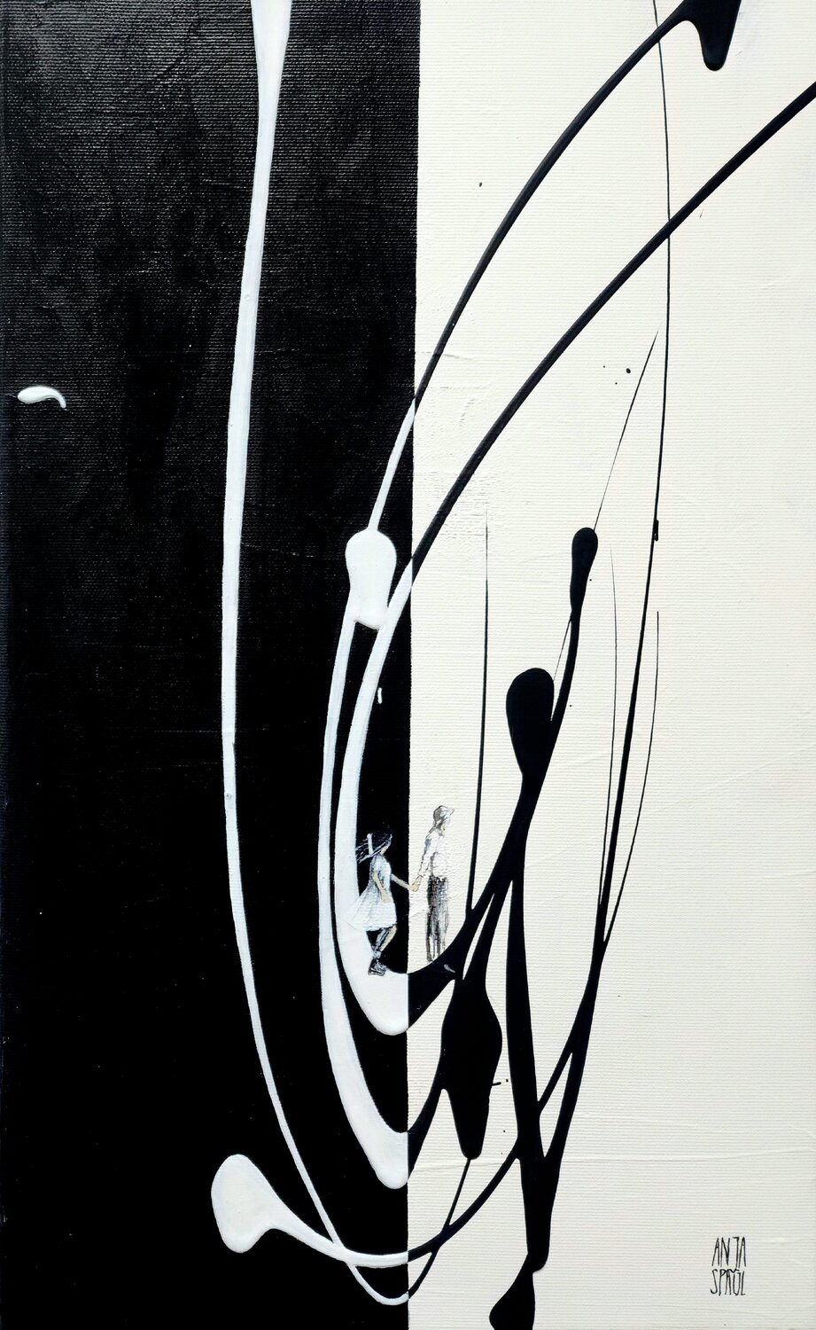 Ying & Yang Anja Spagl Original painting for sale