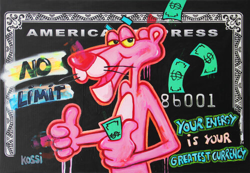 Pink Panther Amex by Kristin Kossi, Painting for Sale on Select