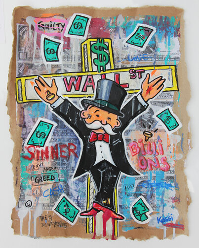Monopoly on Cross by Kristin Kossi, Painting for Sale on Select