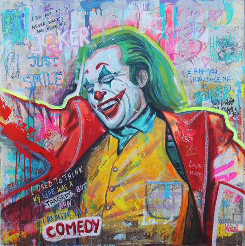 Joker - Just Smile by Kristin Kossi, Painting for Sale on Select