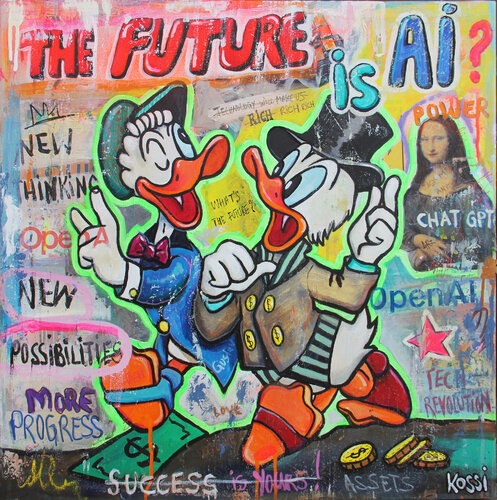 The Future is AI by Kristin Kossi, Painting for Sale on Select