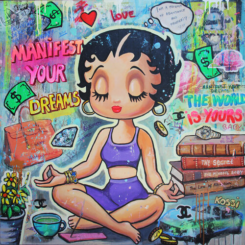 Betty Boob- Manifest Your Dreams by Kristin Kossi, Painting for Sale on Select