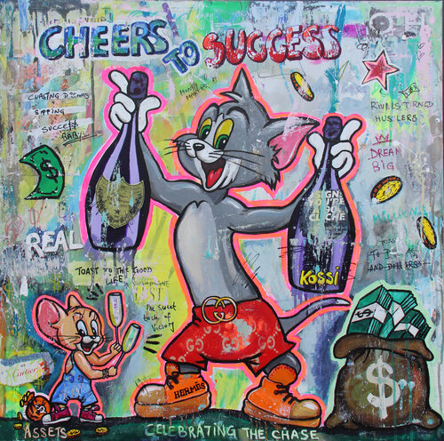 Tom and Jerry by Kristin Kossi, Painting for Sale on Select