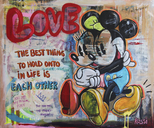 Mickey & Minnie Love March by Kristin Kossi, Painting for Sale on Select