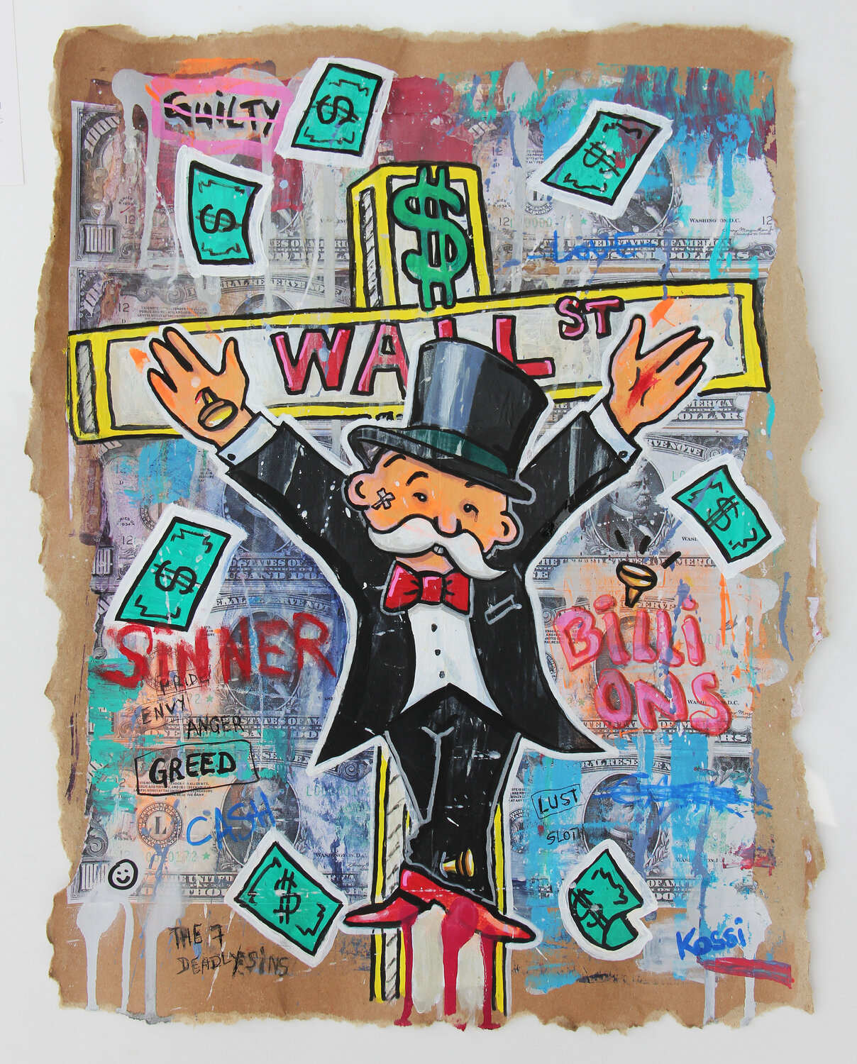 Monopoly on Cross Kristin Kossi Original painting for sale