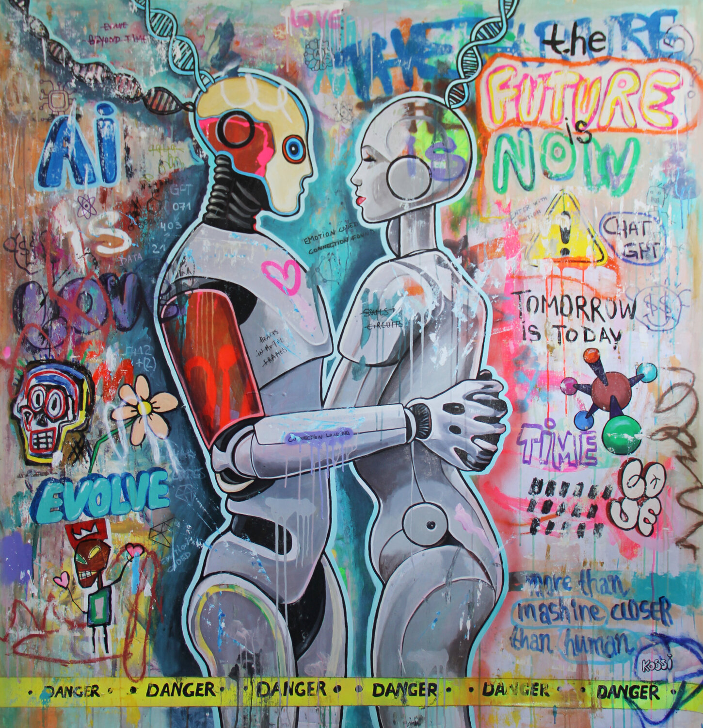 Beyond the Algorithm Kristin Kossi Original painting for sale