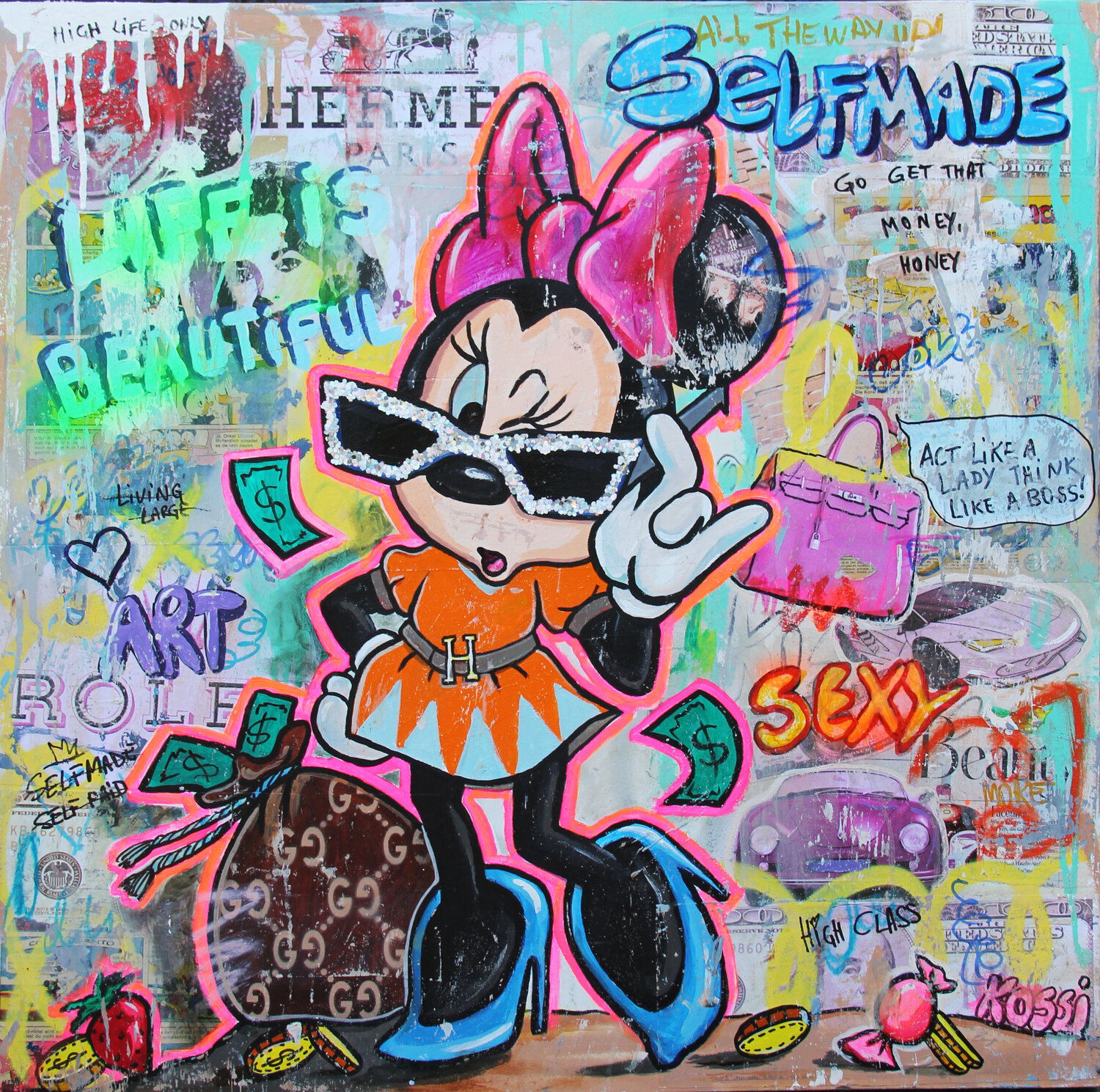 Self-Made Minnie Kristin Kossi Original painting for sale