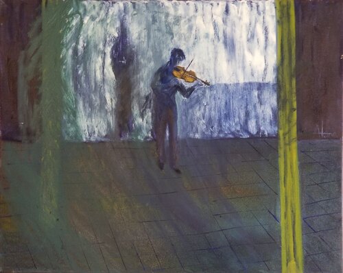 "In the midst of all the noise...a piece of Vivaldi" (M&R 022) by Atom Hovhanesyan, Painting for Sale on Select