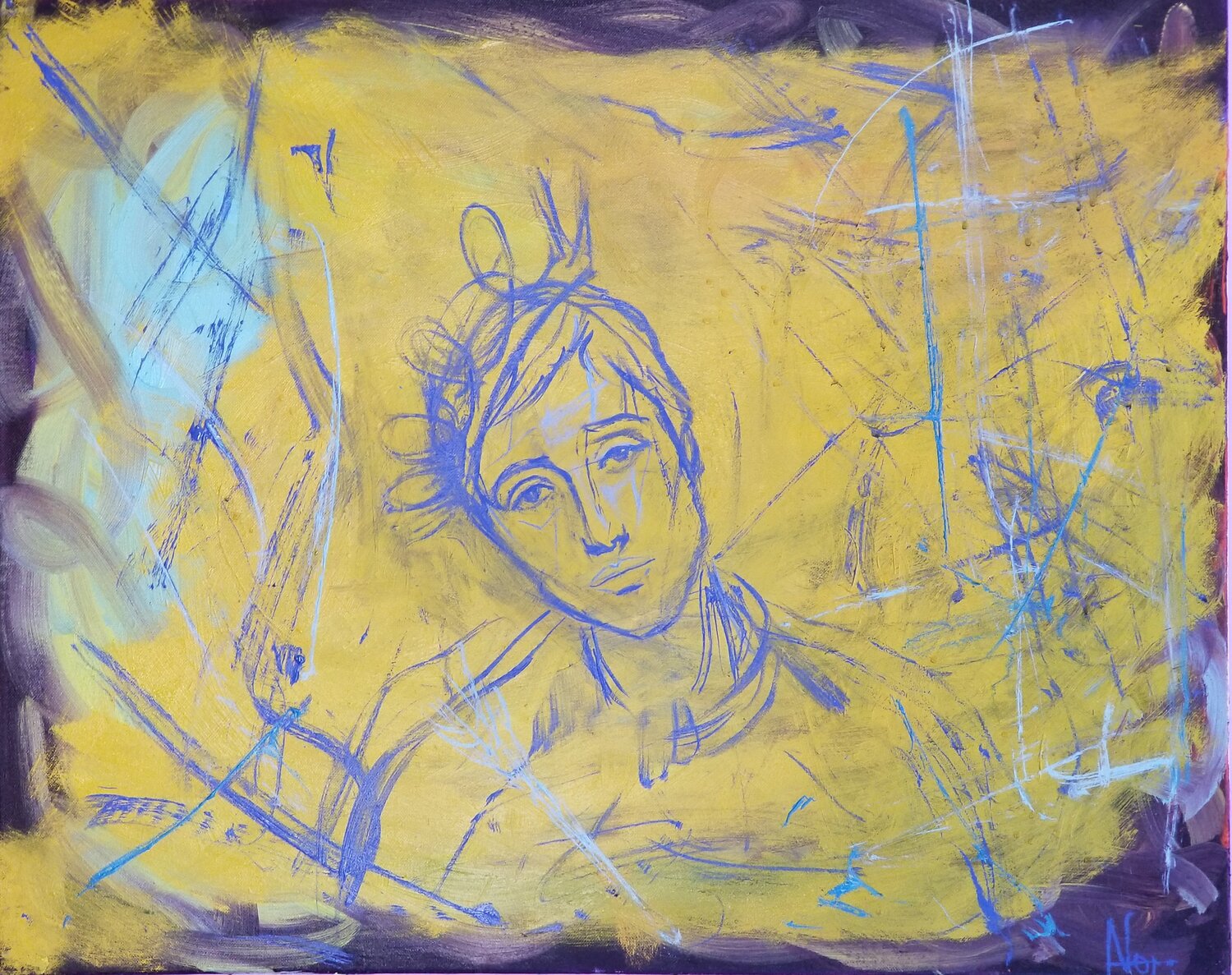Portrait of Falconetti (M&R 02/A 80) Atom Hovhanesyan Original painting for sale