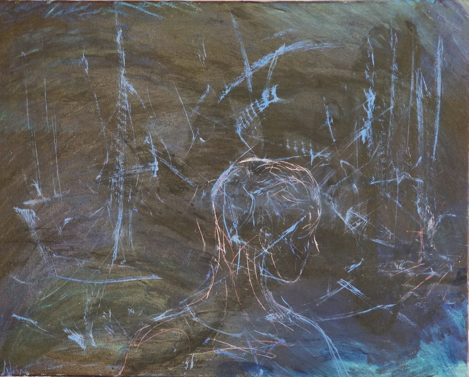 Untitled (A091) Atom Hovhanesyan Original painting for sale