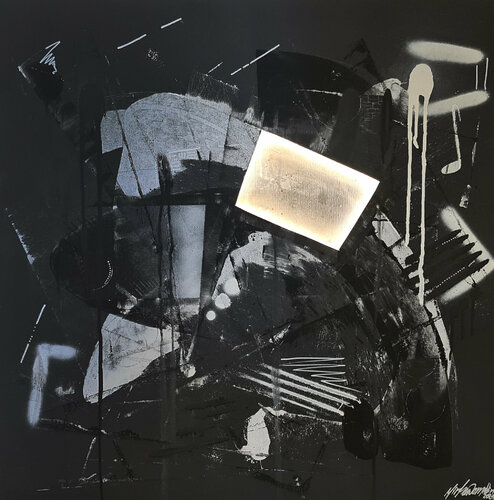 Hole B/W - 1/5 - Limited Edition by Parscha Mirghawameddin, Painting for Sale on Select