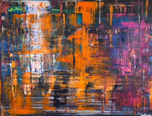Abstract N°3180 by Parscha Mirghawameddin, Painting for Sale on Select