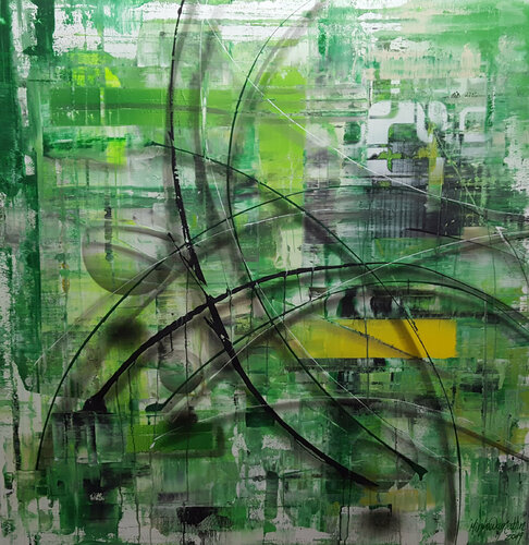 Abstract N°1705 by Parscha Mirghawameddin, Painting for Sale on Select
