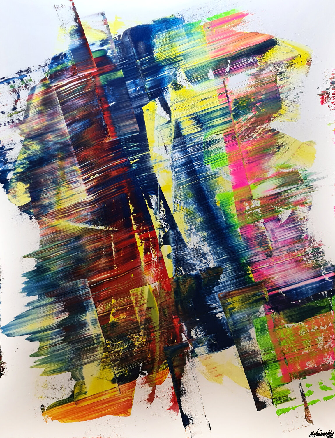 Abstract N°2722 Parscha Mirghawameddin Original painting for sale