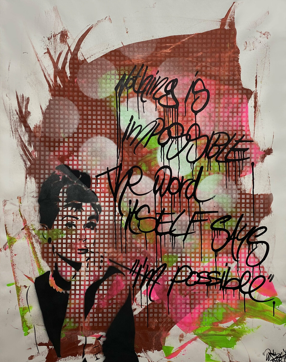 Mrs. Hepburn N°16 Parscha Mirghawameddin Original painting for sale